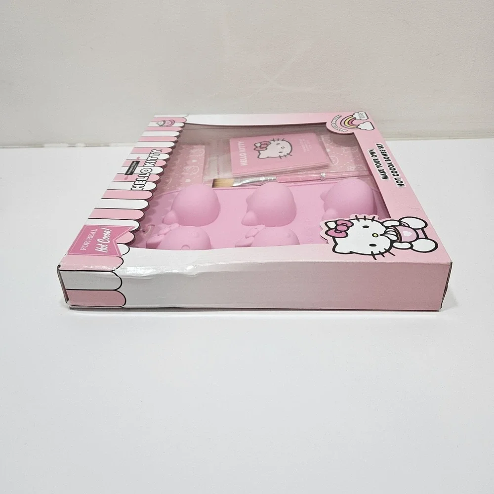 Hello Kitty Hot Cocoa Bombs Set 15 Pc. Silicone Mold, Brush, Gift Bags & Book